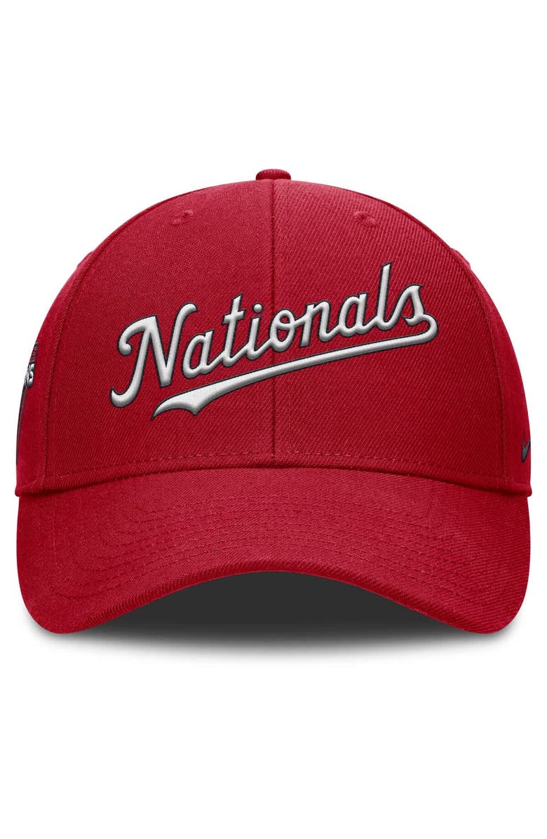 Nike Men's Nike Red Washington Nationals Rise Gaberdine Adjustable Hat, Alternate, color, Red