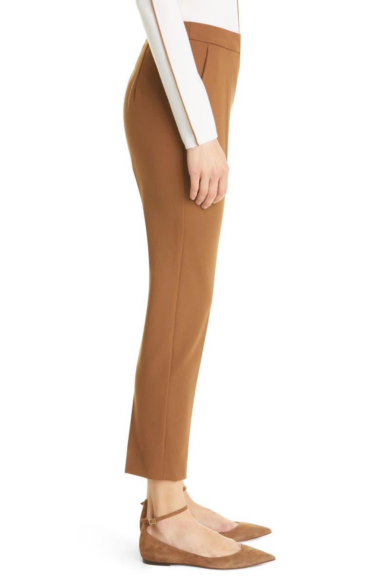 Max Mara Pegno Stretch Jersey Slim Ankle Pants, Alternate, color, 