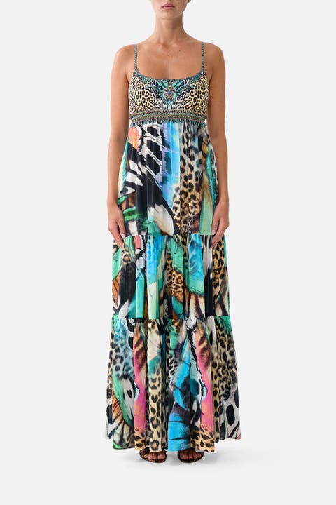 Long Dress With Jersey Bodice