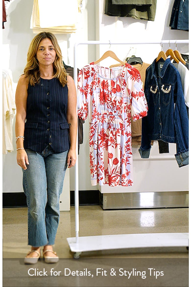 Simmons Floral Puff Sleeve Dress video