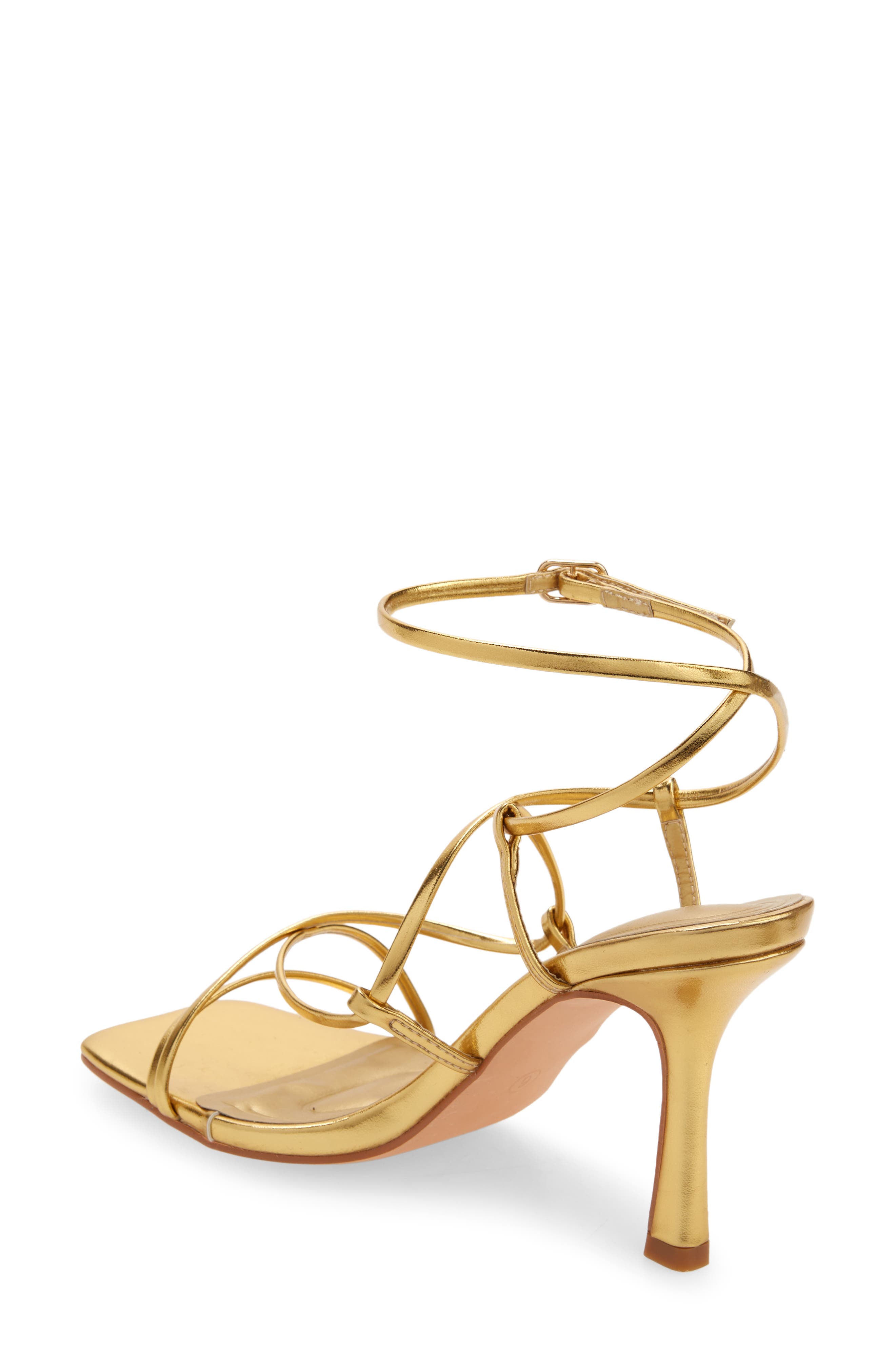 AZALEA WANG Kaylin Ankle Strap Sandal, Alternate, color, Gold