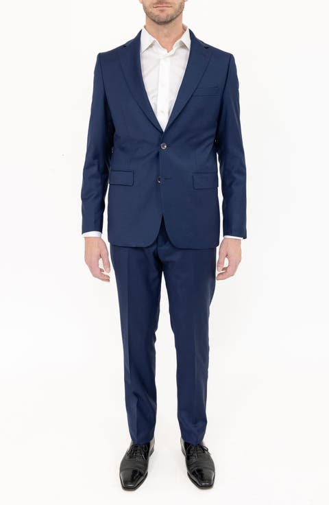 Solid Stretch Wool Suit