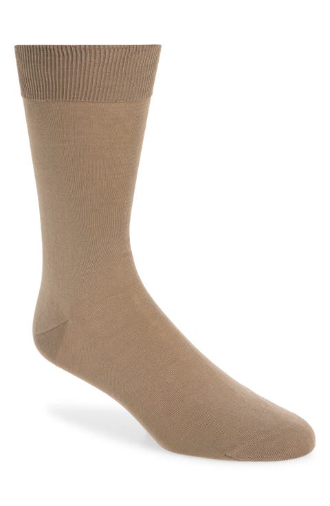 Solid Wool Blend Dress Socks