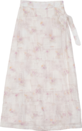 Aspect Embroidered Side Tie A-Line Skirt