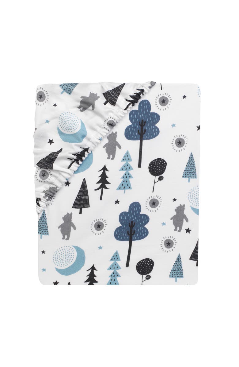 Lambs & Ivy Disney Baby Forever Pooh 3-Piece Mini Crib Bedding Set, Alternate, color, Blue