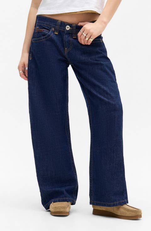 Kayla Low Rise Wide Leg Jeans (Rinse)