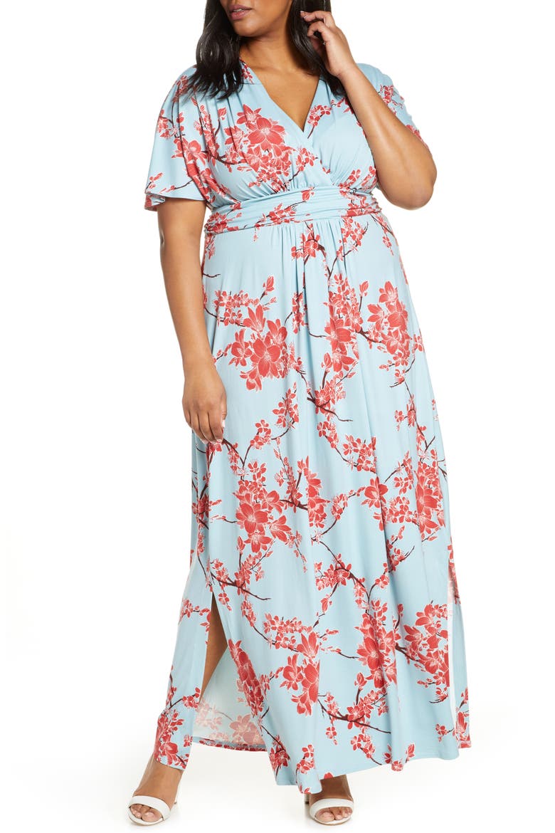 Vienna Maxi Dress, Alternate, color, LIGHT/PASTEL BLUE