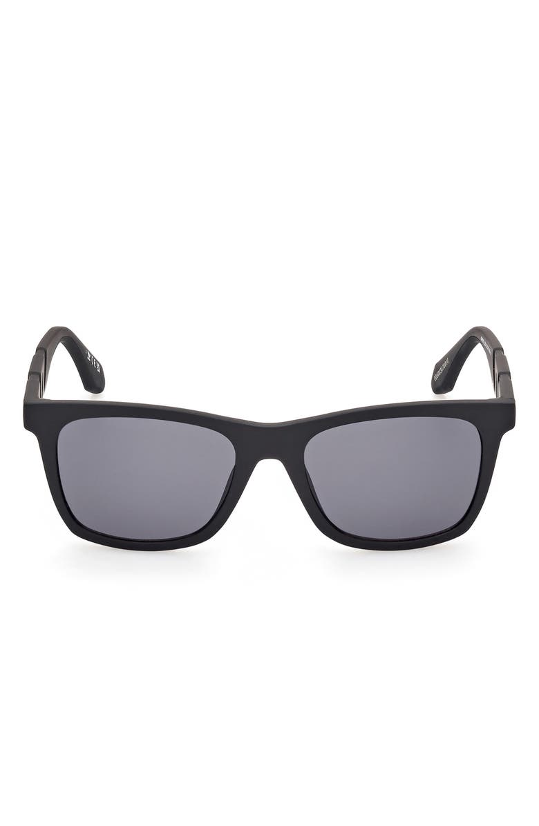 adidas 53MM Navigator Sunglasses, Main, color, Matte Black / Smoke
