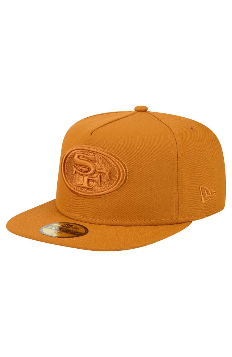 New Era Men's New Era  Brown San Francisco 49ers Color Pack A-Frame 59FIFTY Fitted Hat, Alternate, color, Brown