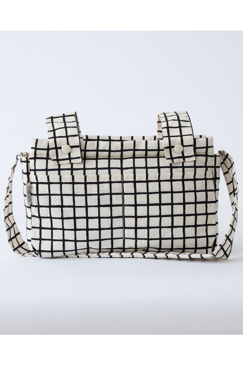 Stroller Party Caddy Bag, Alternate, color, Black Grid