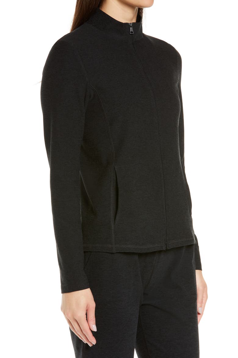 On the Go Mock Neck Jacket, Alternate, color, DARKEST NIGHT