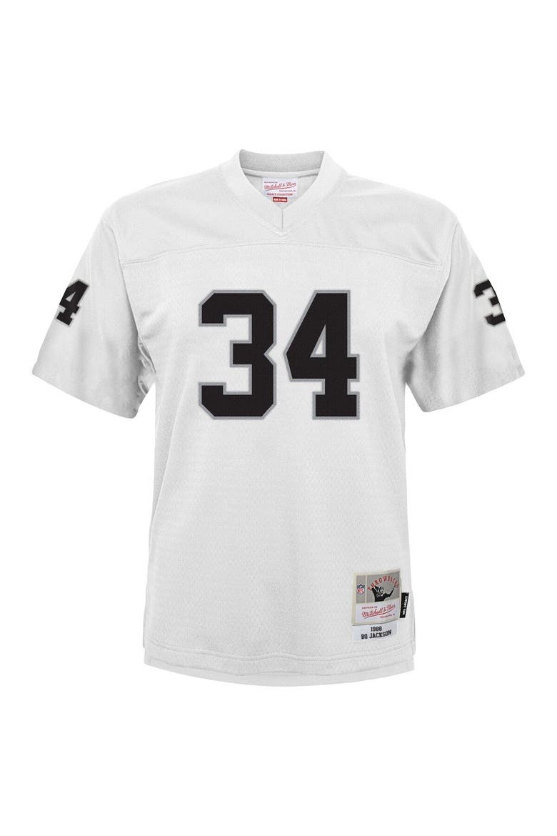 Youth Mitchell & Ness Bo Jackson White Las Vegas Raiders 1988 Retired Player Legacy Jersey, Alternate, color, White