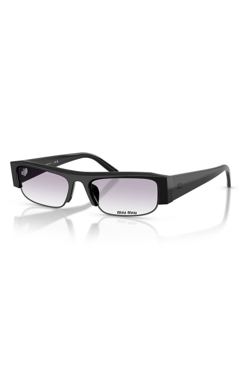 Miu Miu 54mm Rectangular Sunglasses, Alternate, color, 