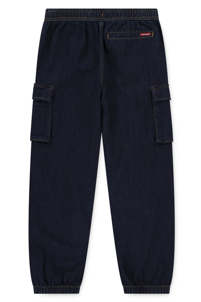 Kids' Denim Cargo Parachute Pants, Alternate, color, TWIN PEAKS