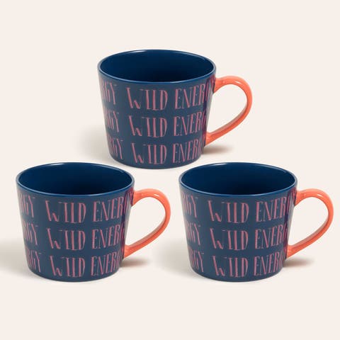 Luohu Porcelain Wild Energy Mug 12 Oz. Set Of 3