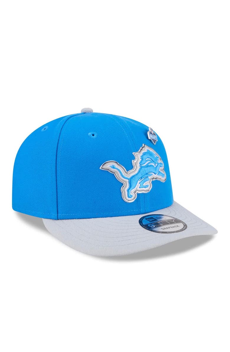 New Era Men's New Era  Blue/Silver Detroit Lions 2026 NFL Draft On Stage Pre-Curved 9FIFTY Snapback Hat, Alternate, color, Blue