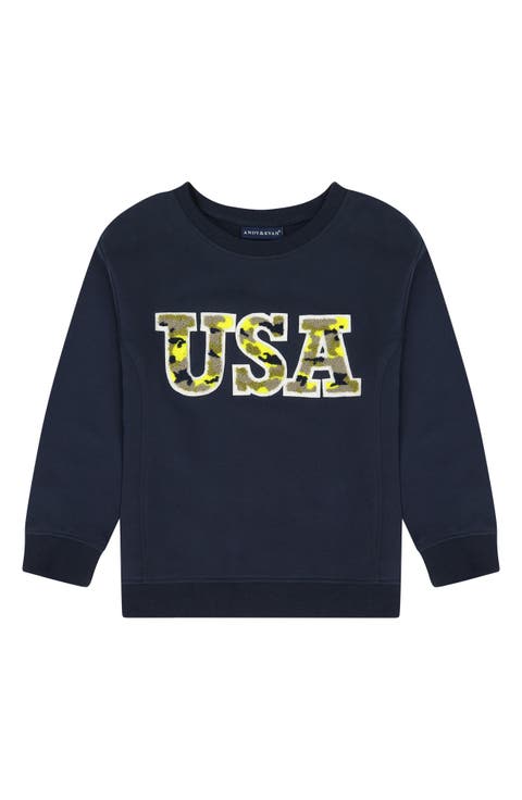 Kids' Chenille USA Sweatshirt (Toddler & Little Kid)