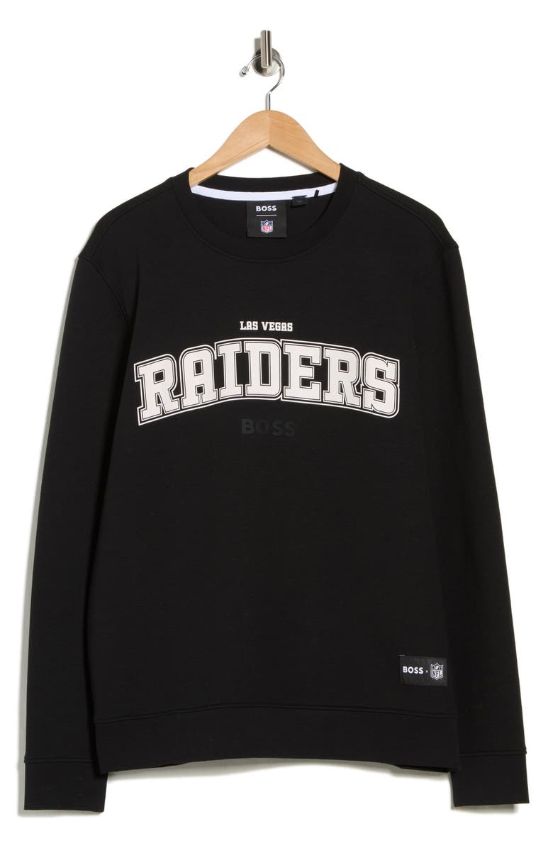 BOSS x NFL Las Vegas Raiders Sweatshirt, Main, color, Black