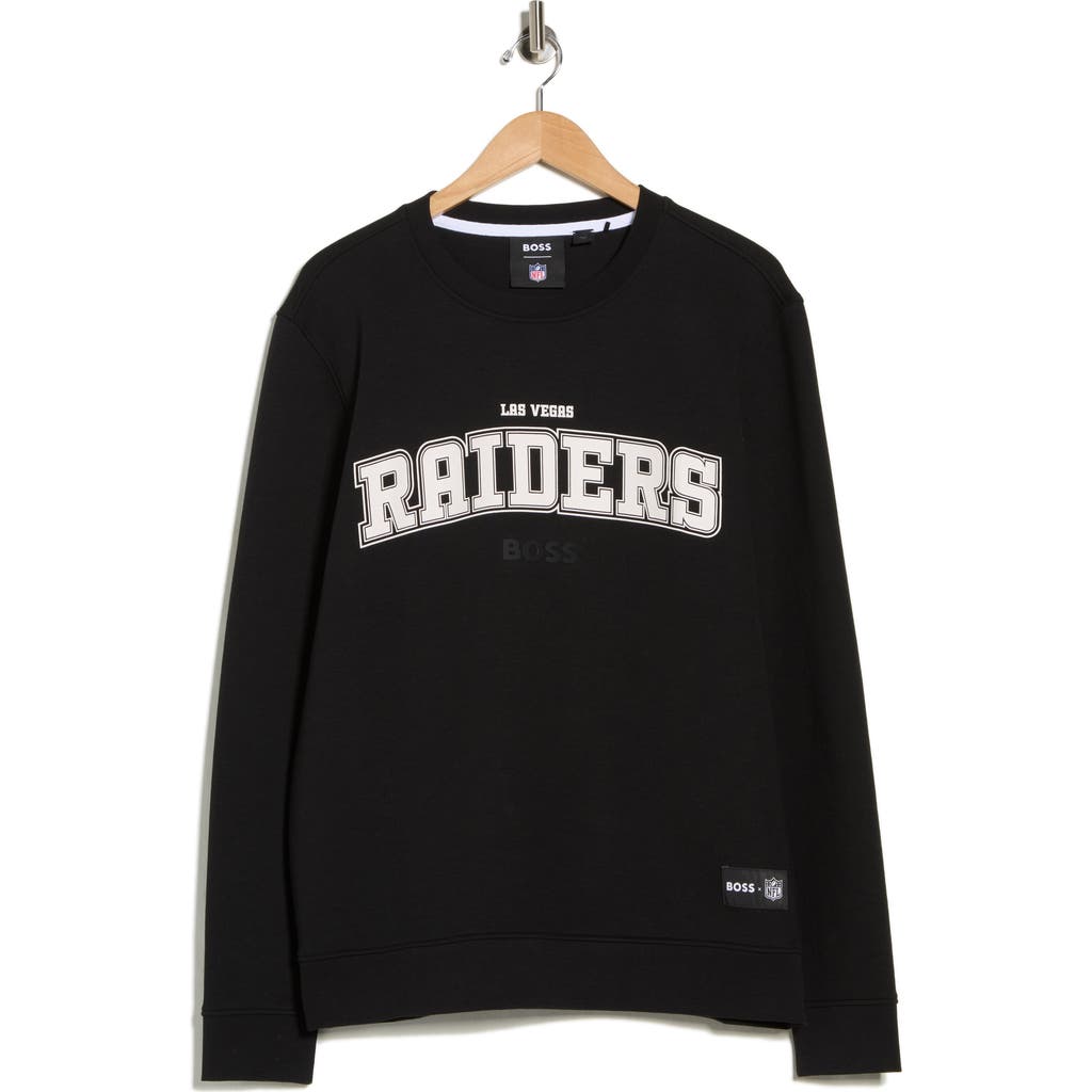 Hugo Boss Boss X Nfl Las Vegas Raiders Sweatshirt In Black