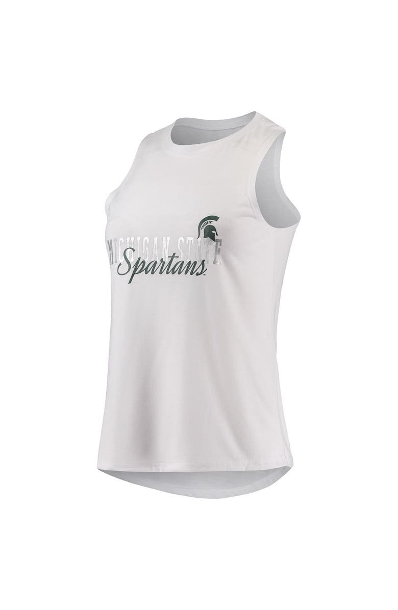 CONCEPTS SPORT Women's Concepts Sport White/Black Michigan State Spartans Tank Top and Leggings Sleep Set, Alternate, color, 