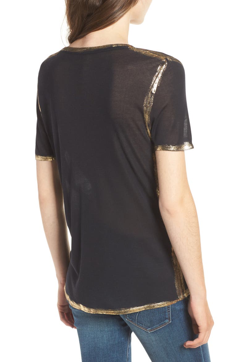 Tino Foil Tee, Alternate, color, BLACK
