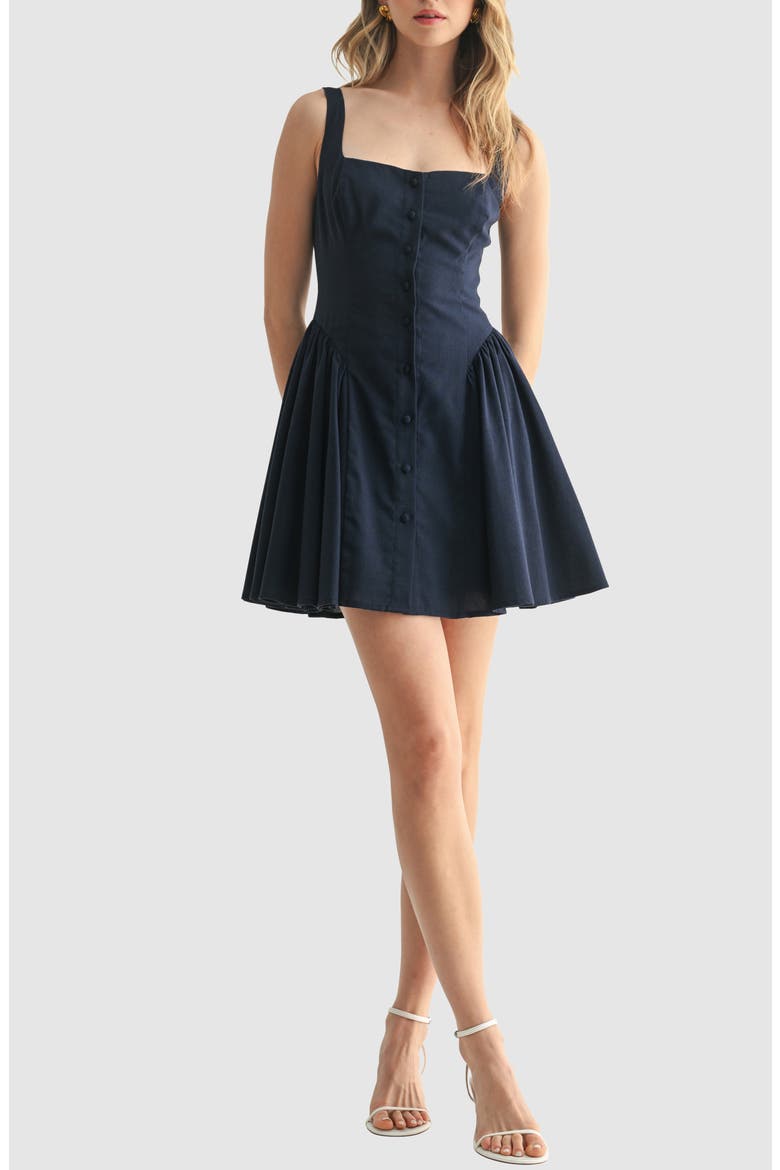 Fit & Flare Minidress, Main, color, NAVY