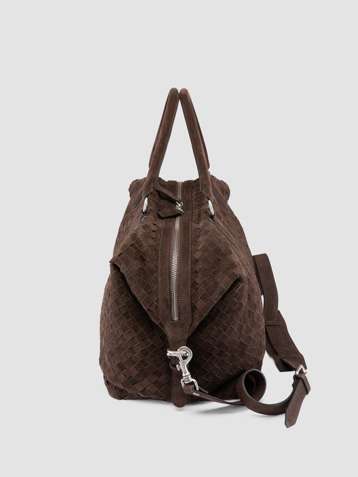 Officine Creative Armor 019 Hand-Woven Weekender Bag, Alternate, color, Brown