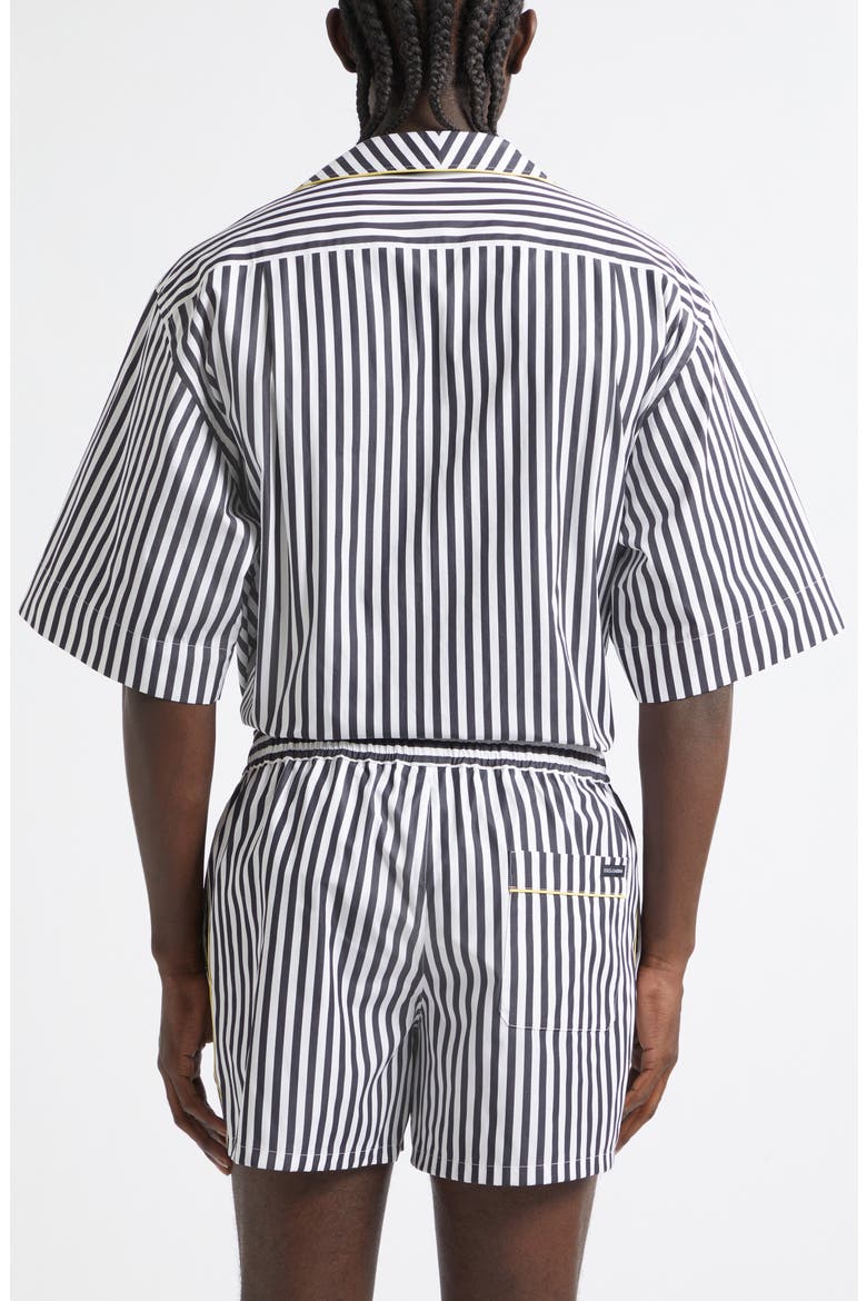 Stripe Cotton & Silk Poplin Pajama Shirt, Alternate, color, S8057 RIGATO