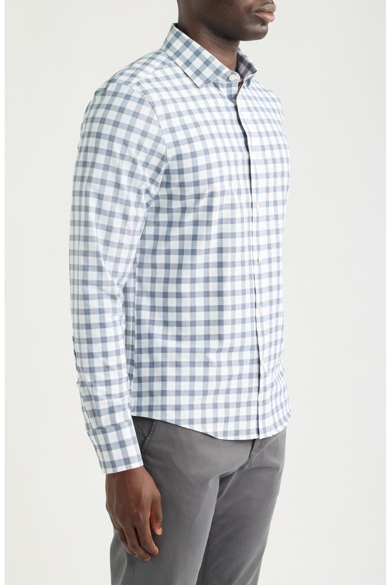 State of Mind Slim Fit Check Button-Up Shirt, Alternate, color, SHADOW BLUE PLAID