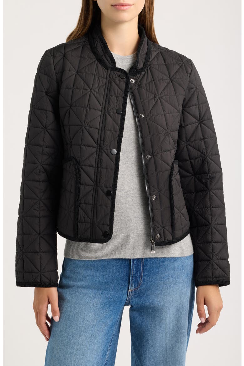 Diamond Quilted Jacket, Alternate, color, BLACK
