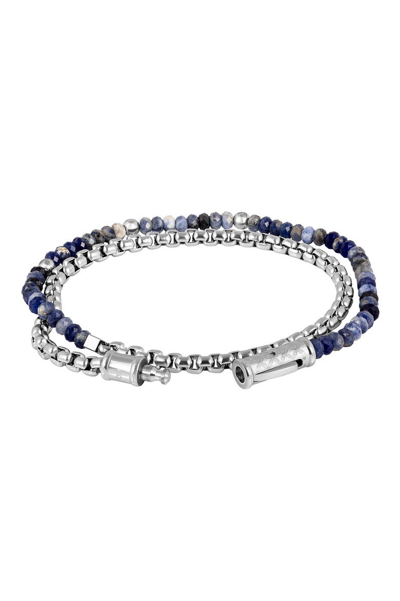 Blue Sodalite Double Wrap Bracelet, Alternate, color, BLUE