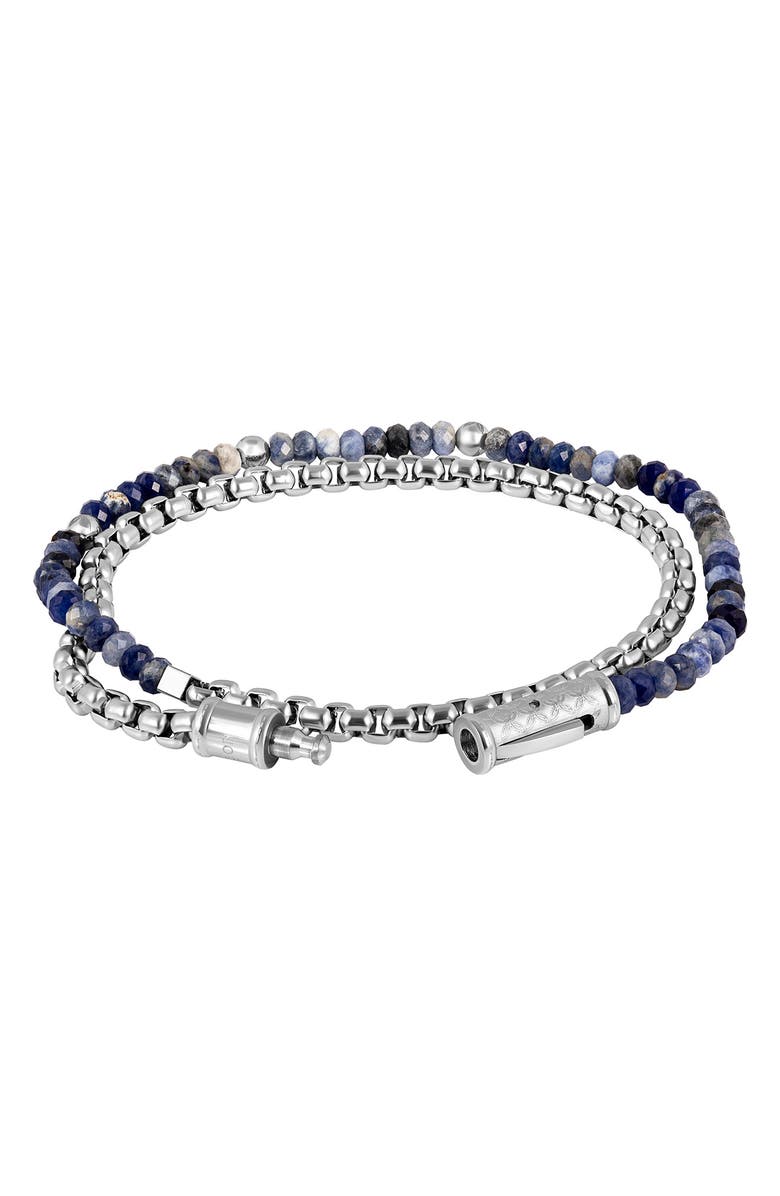 Thompson of London Blue Sodalite Double Wrap Bracelet, Alternate, color, Blue
