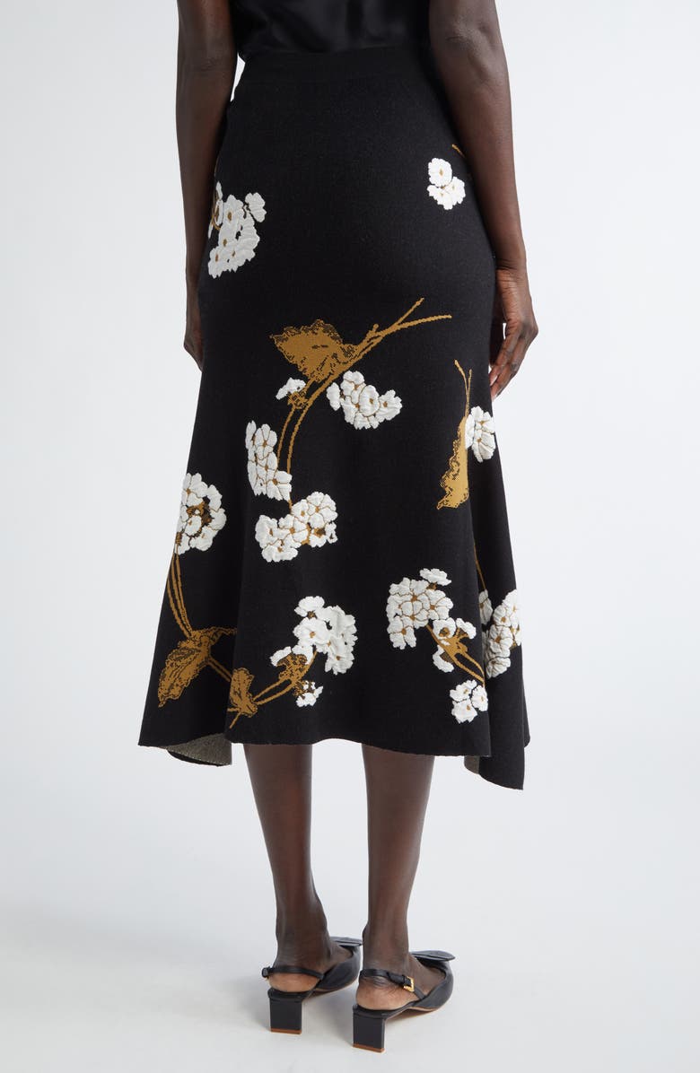 Erdem Floral Jacquard Knit A-Line Midi Skirt, Alternate, color, 