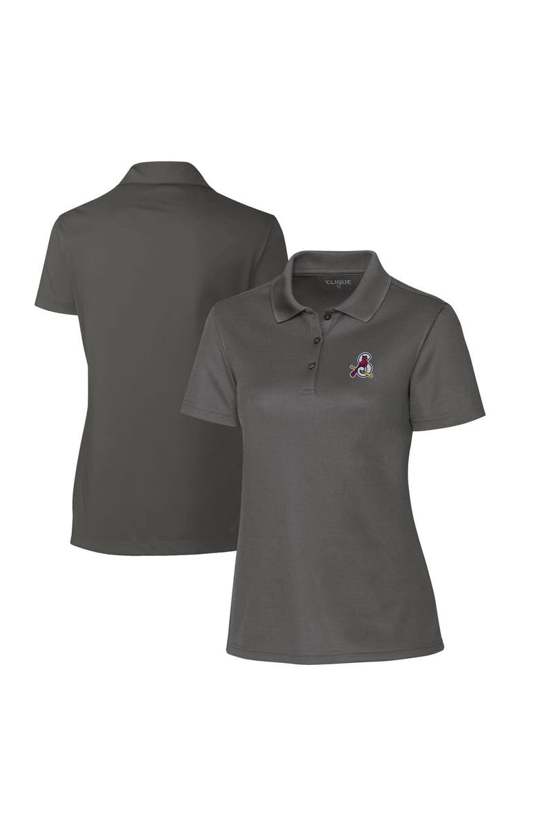 Cutter & Buck Women's Cutter & Buck  Steel Springfield Cardinals Clique Spin Eco Performance Pique Women's Polo, Alternate, color, 