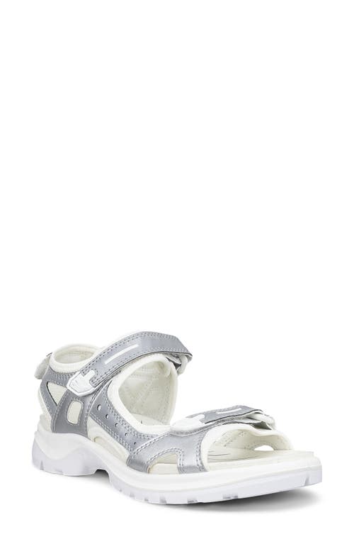 ECCO Offroad Sandal in Silver Reflective/white at Nordstrom, Size 36