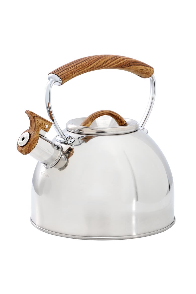 Fremont 2 Quart Mirror Polish Stainless Steel Whistling Tea Kettle, Main, color, Metallic Silver
