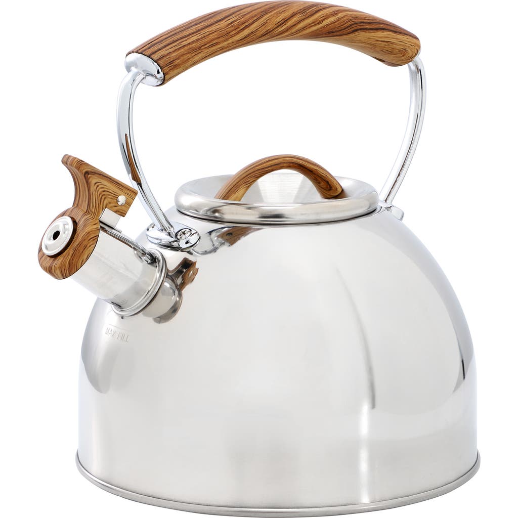 Mr Coffee Mr. Coffee Fremont 2 Quart Mirror Polish Stainless Steel Whistling Tea Kettle In Silver