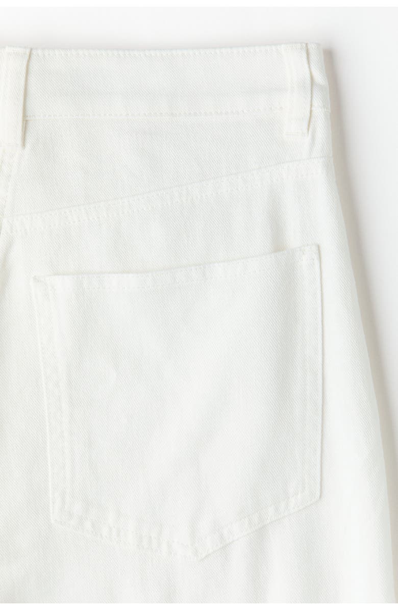 H&M Linen-blend Trousers, Alternate, color, White