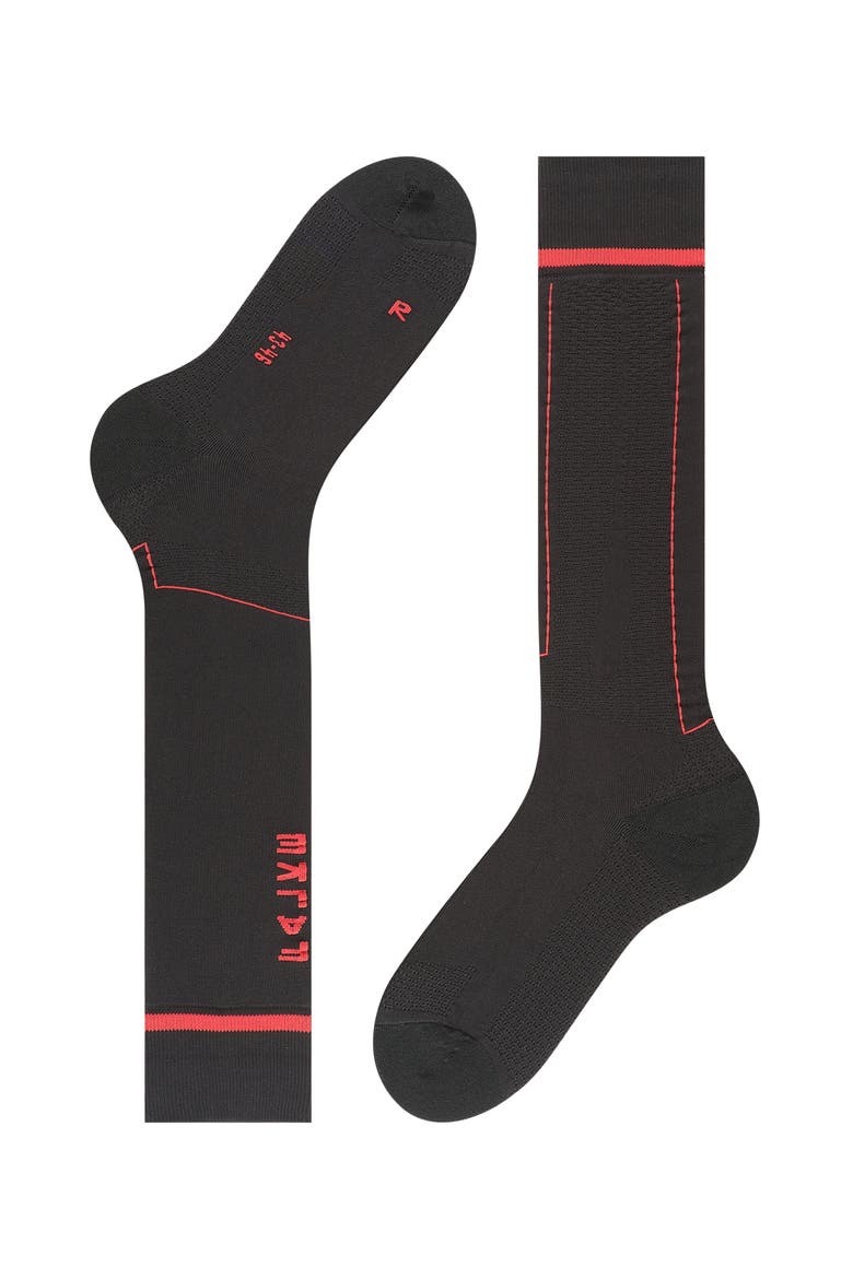Impulse Knee High Running Socks, Alternate, color, Black