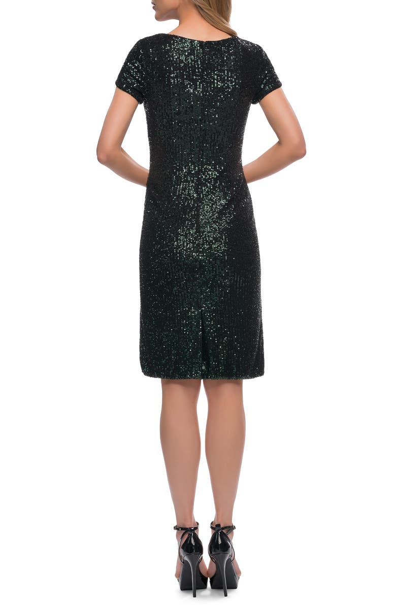 La Femme Sequin Sheath Dress, Alternate, color, 