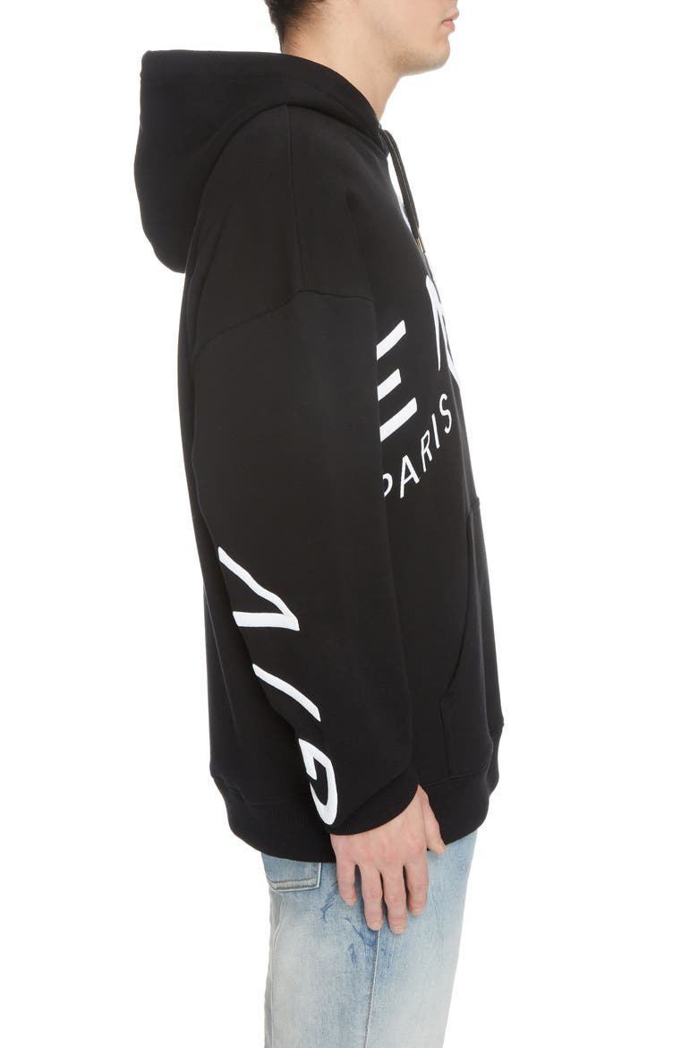 Refracted Hooded Sweatshirt, Alternate, color, BLACK/WHITE