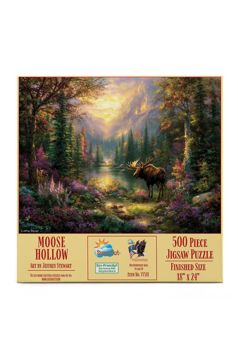 Moose Hollow 500 piece Jigsaw Puzzle for Adults, Alternate, color, Multicolor
