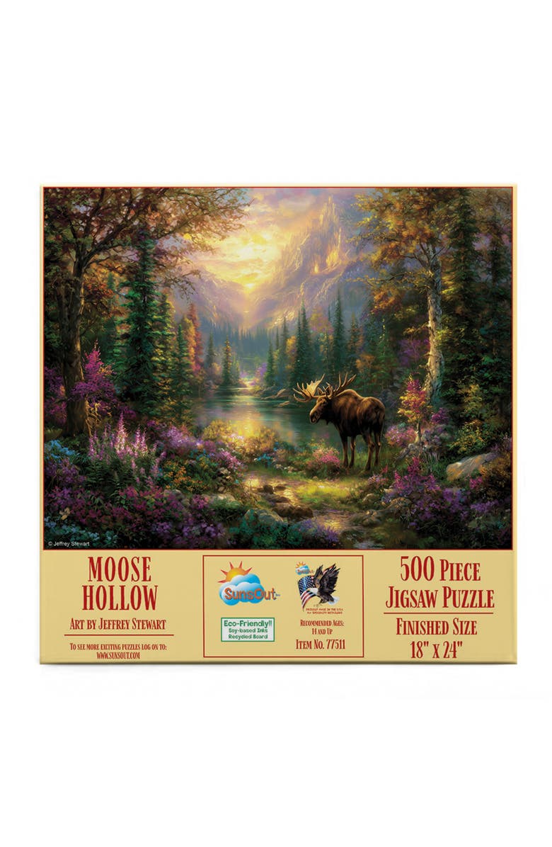 Sunsout Moose Hollow 500 piece Jigsaw Puzzle for Adults, Alternate, color, Multicolor