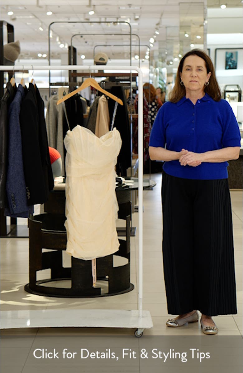 Leila Mesh Strapless Corset Dress, sales video thumbnail