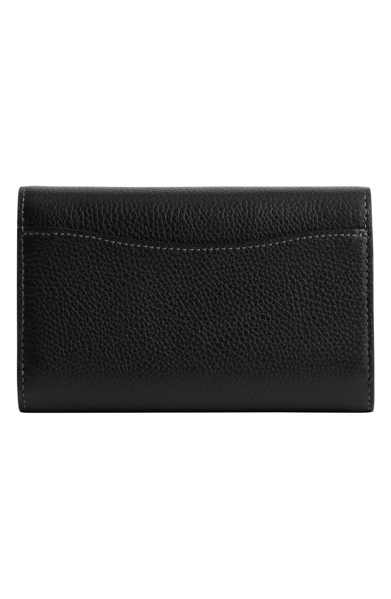 COACH Essential Polished Pebble Leather Trifold Wallet, Alternate, color,