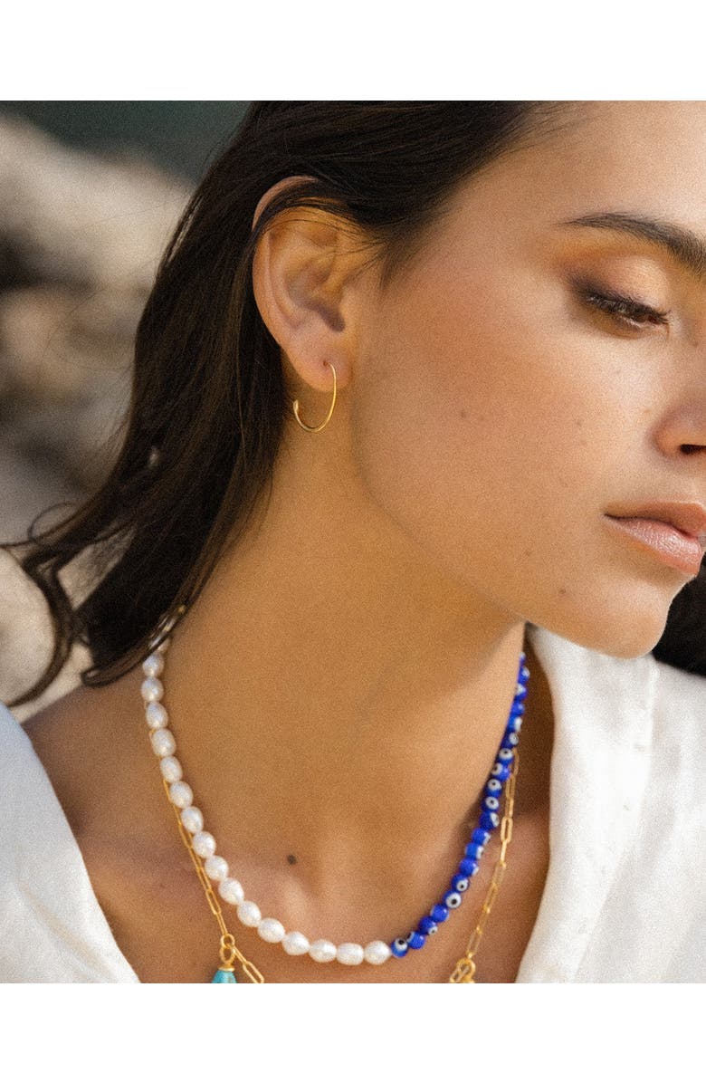 Ottoman Hands Allegra Oval Hoop Earrings, Alternate, color, 