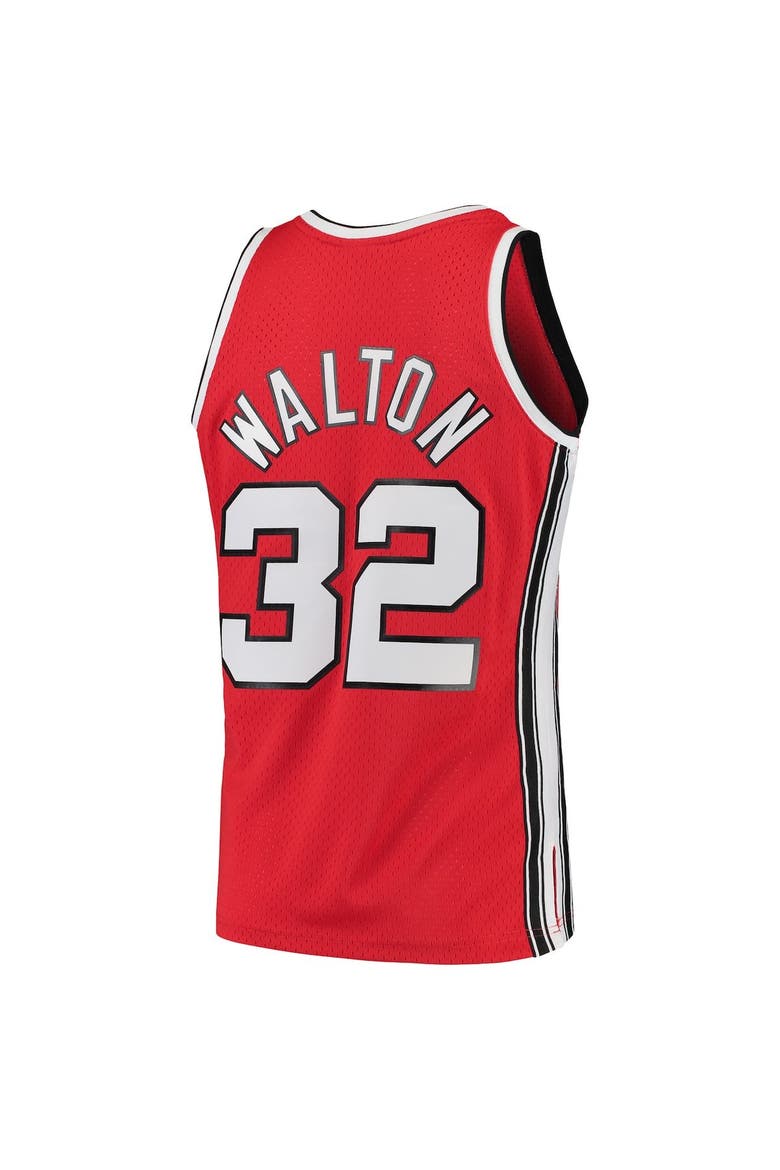 Men's Mitchell & Ness Bill Walton Red Portland Trail Blazers 1976/77 Hardwood Classics Swingman Jersey, Alternate, color, Red