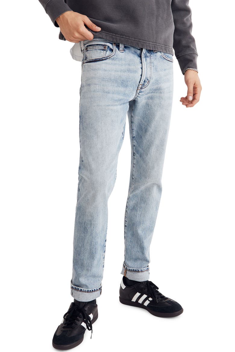 Slim Selvedge Jeans, Main, color, HAINES WASH