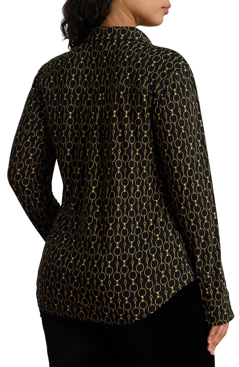 Lauren Ralph Lauren Chains Slim Fit Button-Up Shirt, Alternate, color, Black Multi