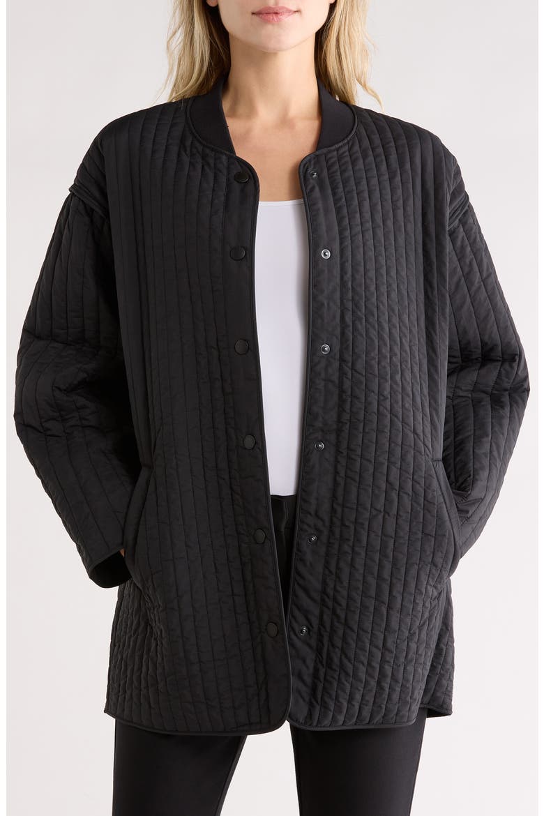 Bobbi Quilted Jacket, Main, color, BLACK